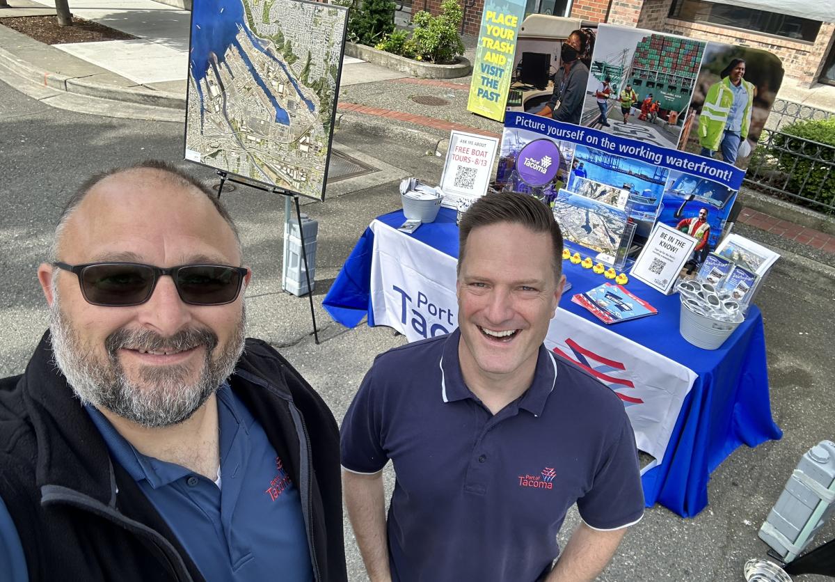 Port Staff at a Farmers Market